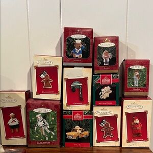 Vintage Hallmark Christmas ornaments set of 11 all in original boxes